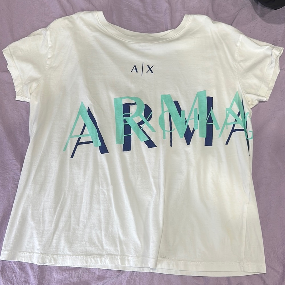 White Armani Exchange top